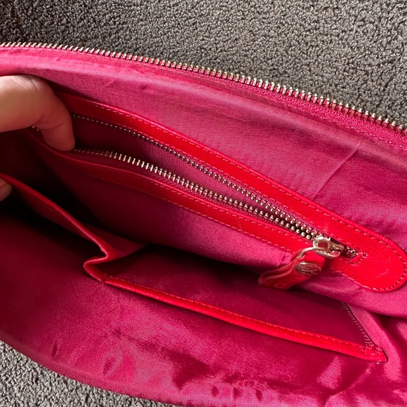 Red Quilted Leather Clutch - Picture 4 of 11